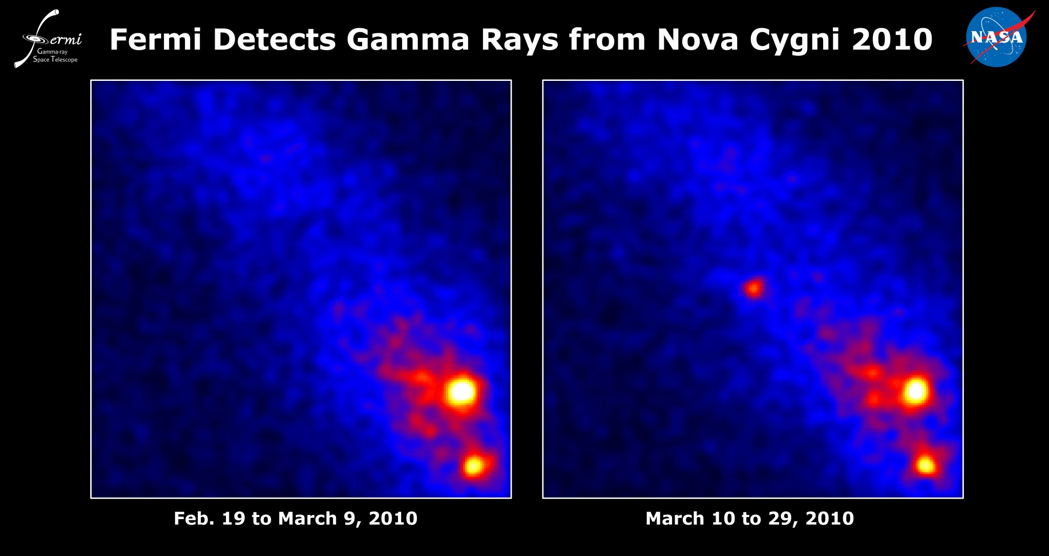 Fermi views before and after Nova Cygni 2010