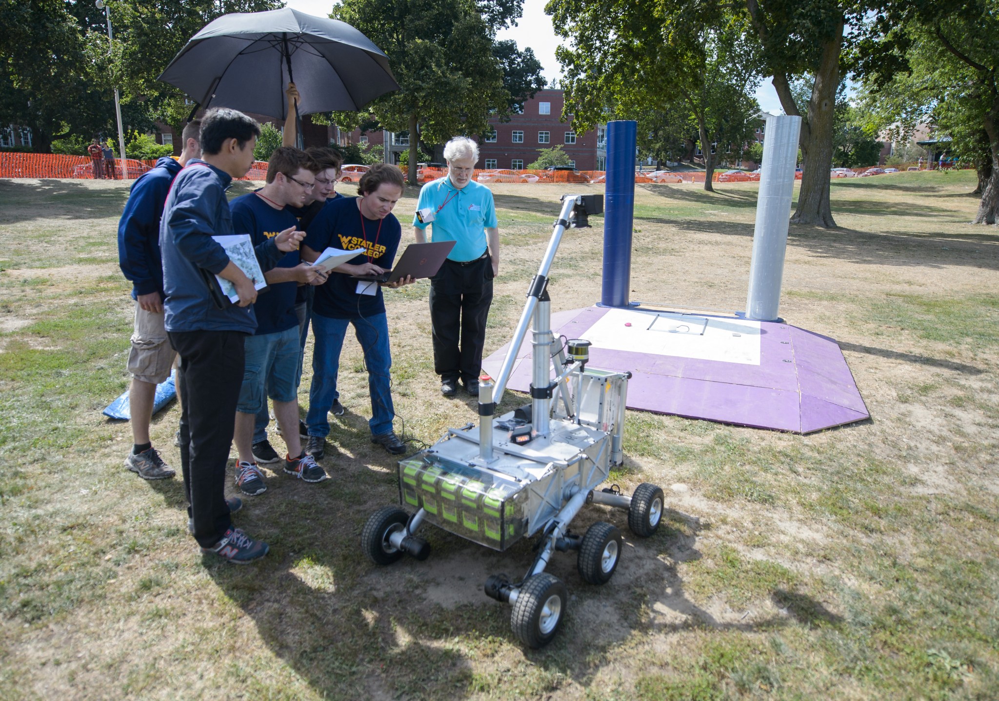 West Virginia University Mountaineers Team at the 2016 Sample Return Robot Challenge.