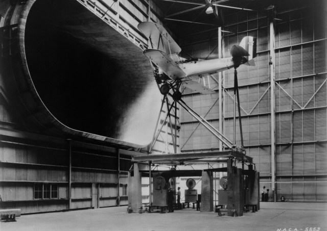 First aircraft tested in Langley Full-Scale Tunnel, a Navy Vought O3U-1, in 1931