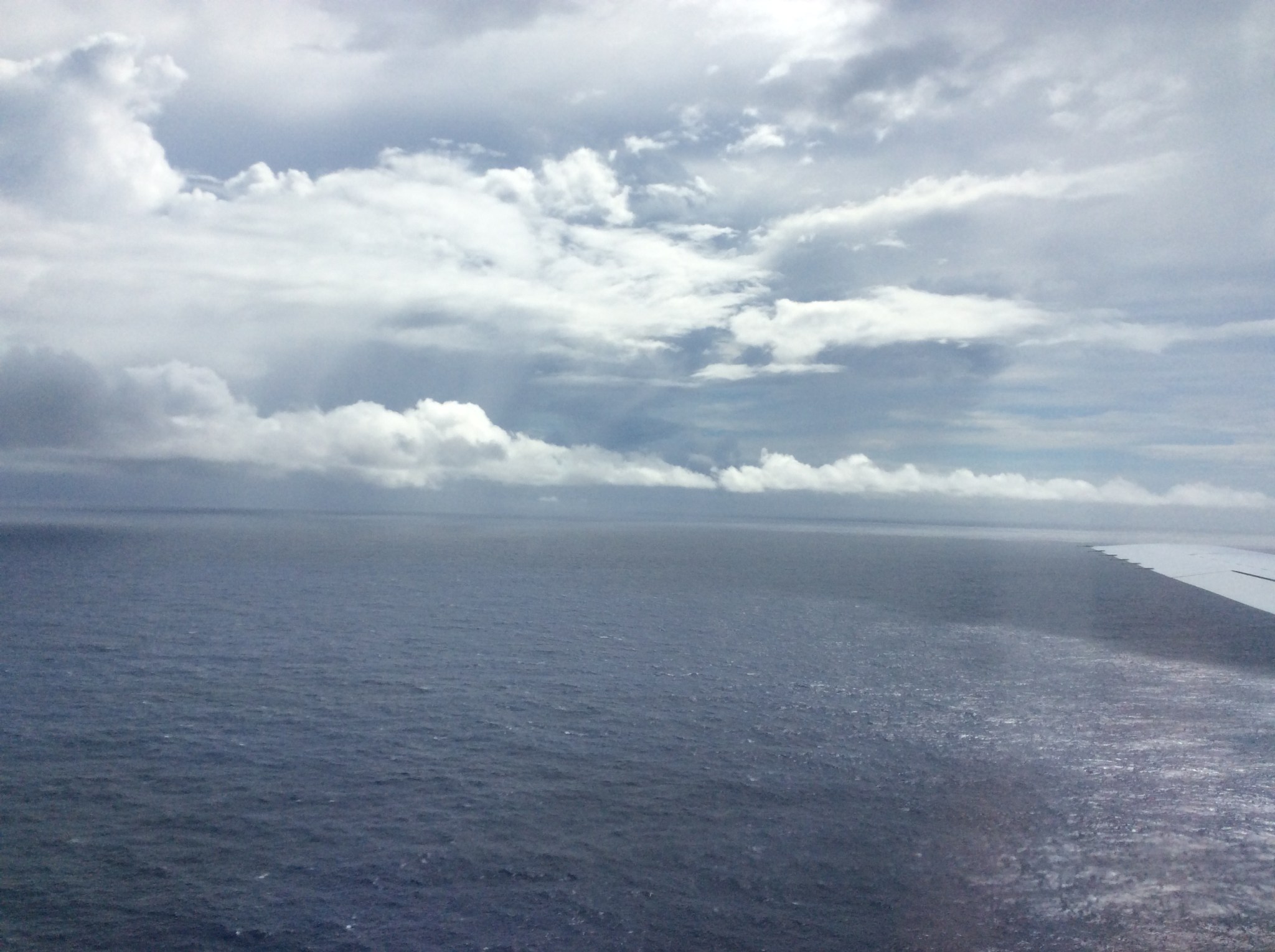 sea and clouds from a plane