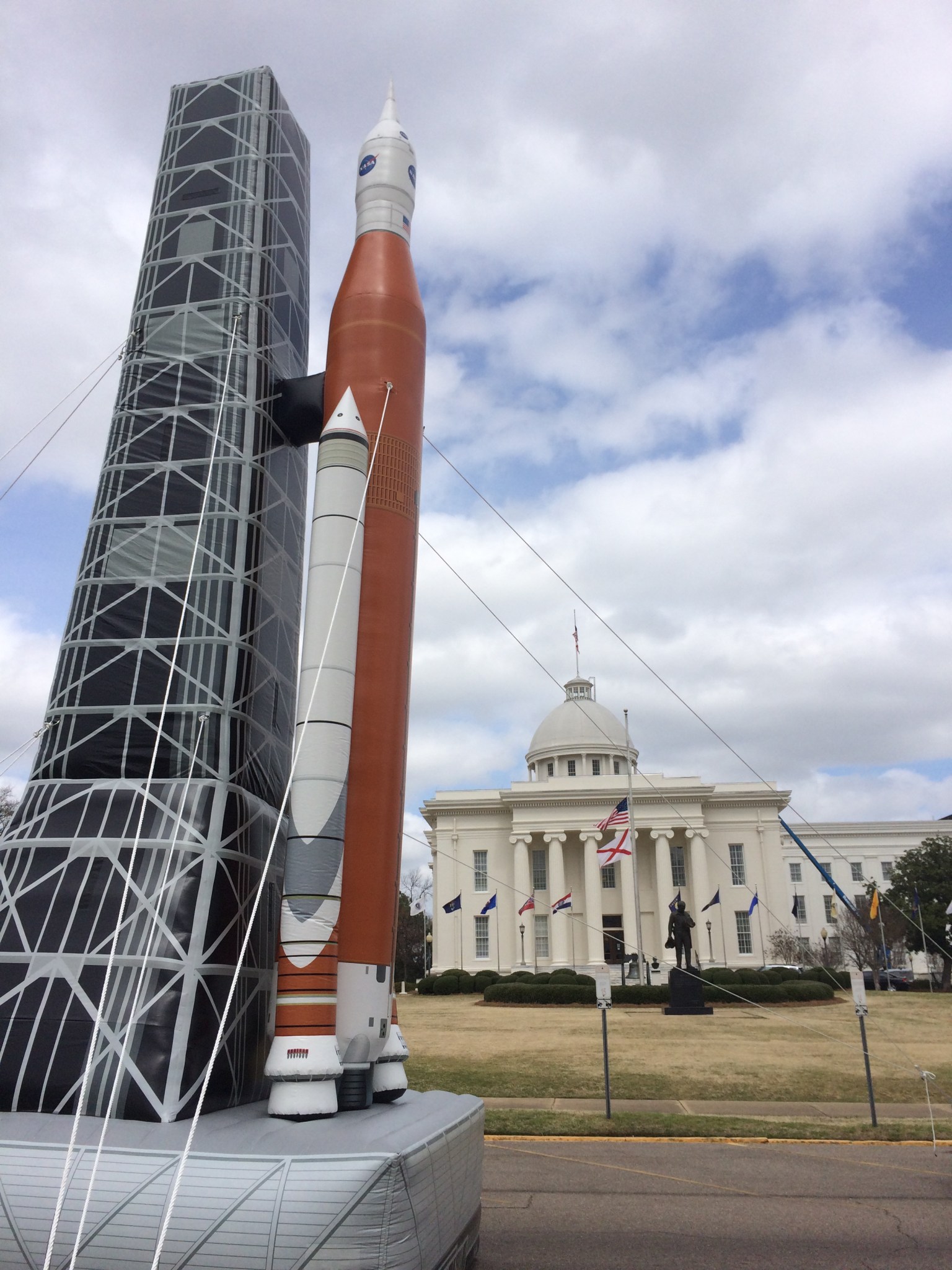 Interactive exhibits -- provided by Marshall’s Exhibits Team -- outside the State House and Capitol Building.