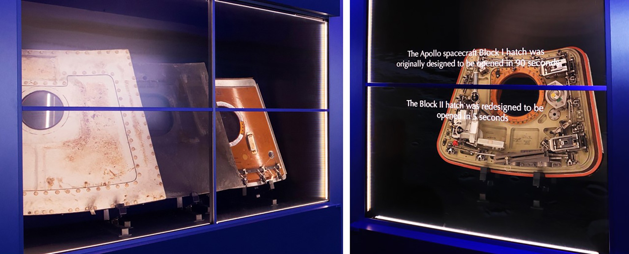 A tribute exhibit honoring the Apollo 1 crew