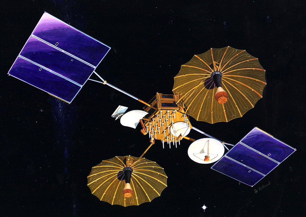 Artist concept of first TDRS satellite.