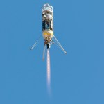 Masten rocket carrying JHU APL electromagnetic field measurement experiment.