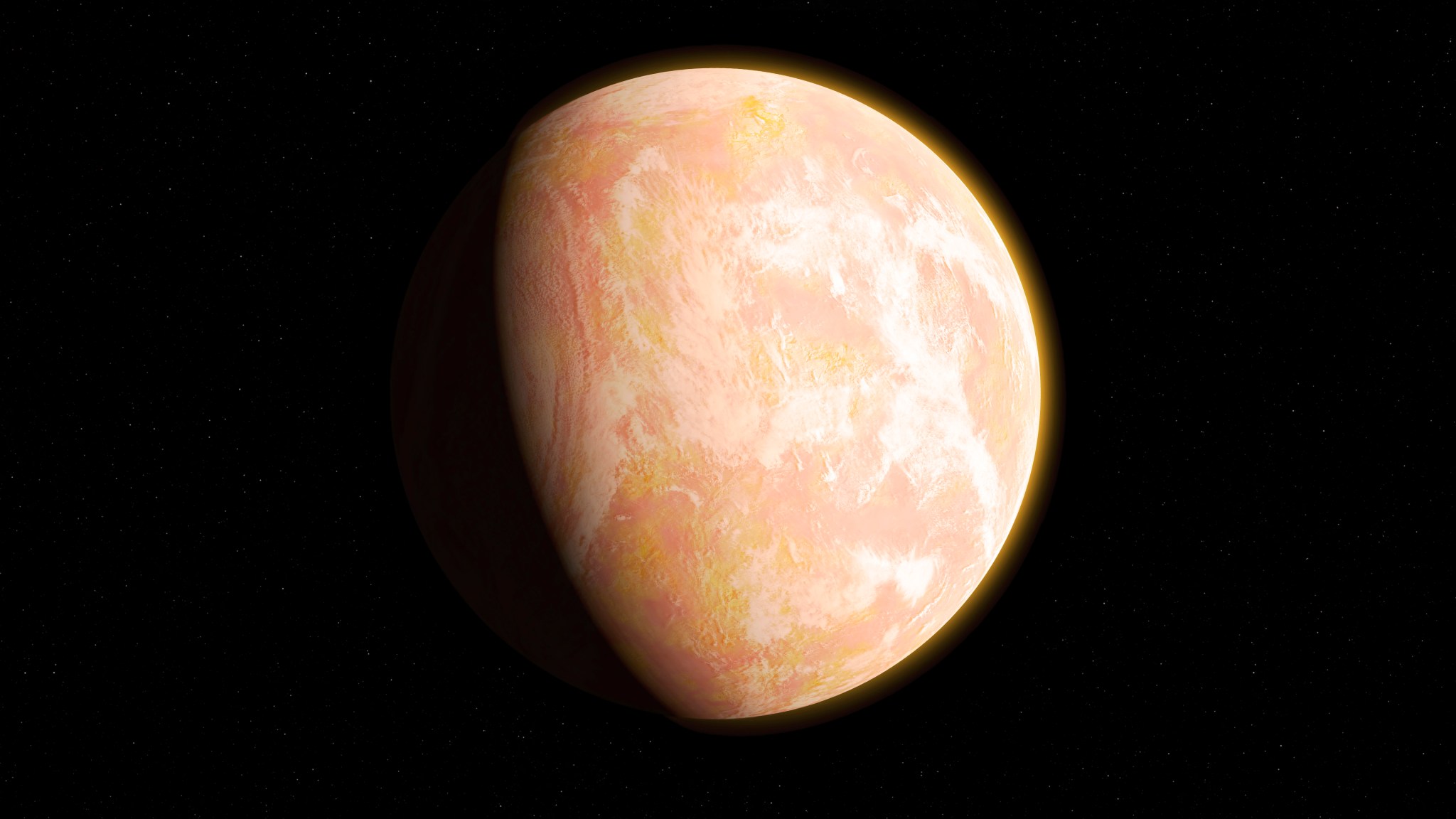 pale orange planet