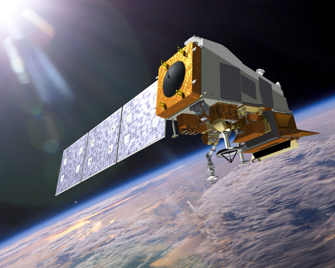 artist's rendition of Suomi NPP satellite