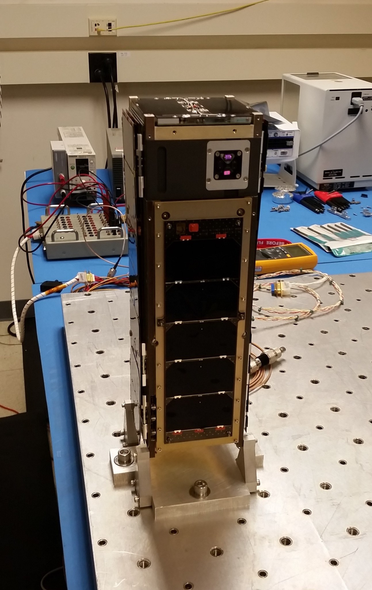 The IceCube smallsat is a small, rectangular