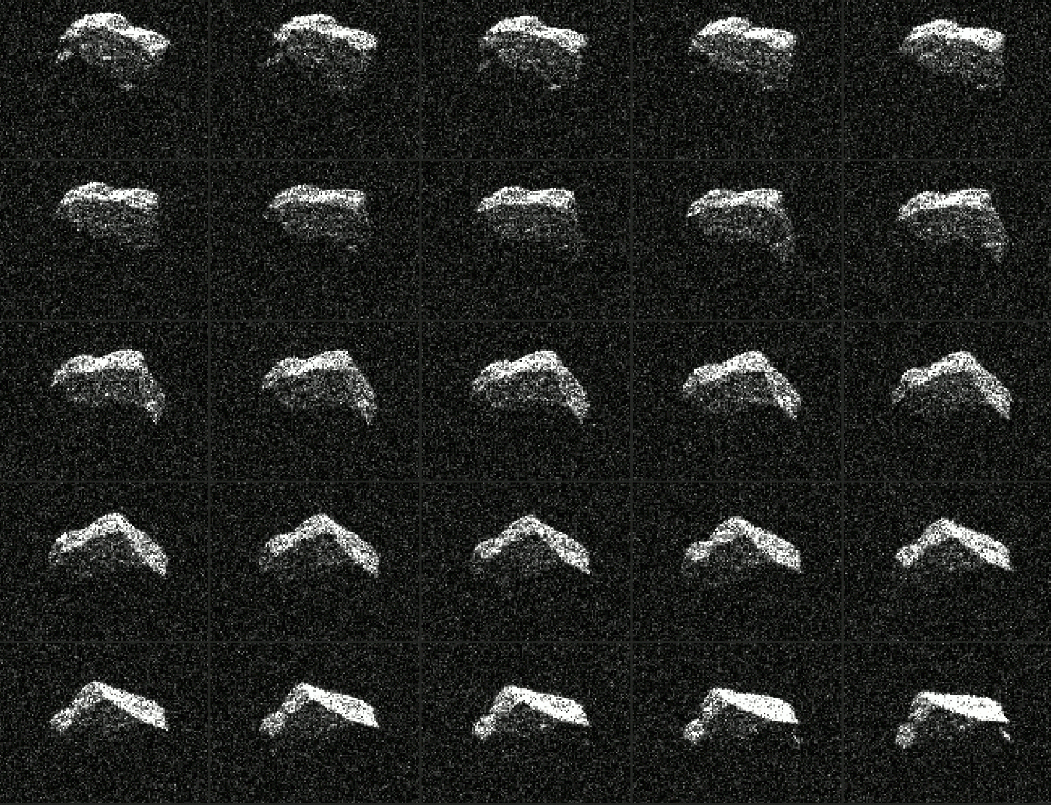 Composite of 25 images of asteroid 2017 BQ6 