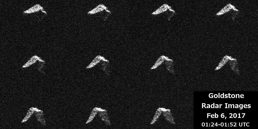 composite of 11 images of asteroid 2017 BQ6 