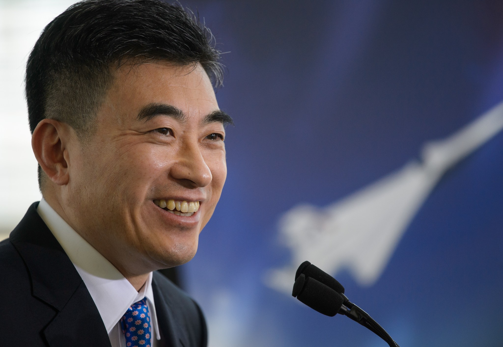 NASA Aeronautics Associate Administrator Jaiwon Shin at a news conference.