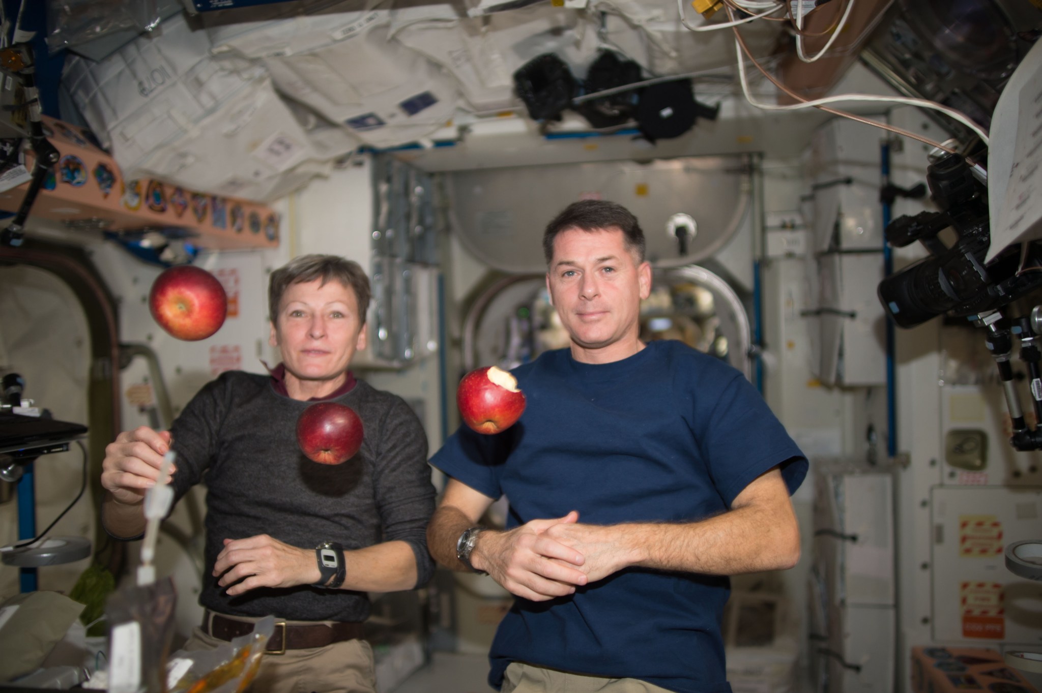 Astronaut Peggy Whitson and Shane Kimbrough