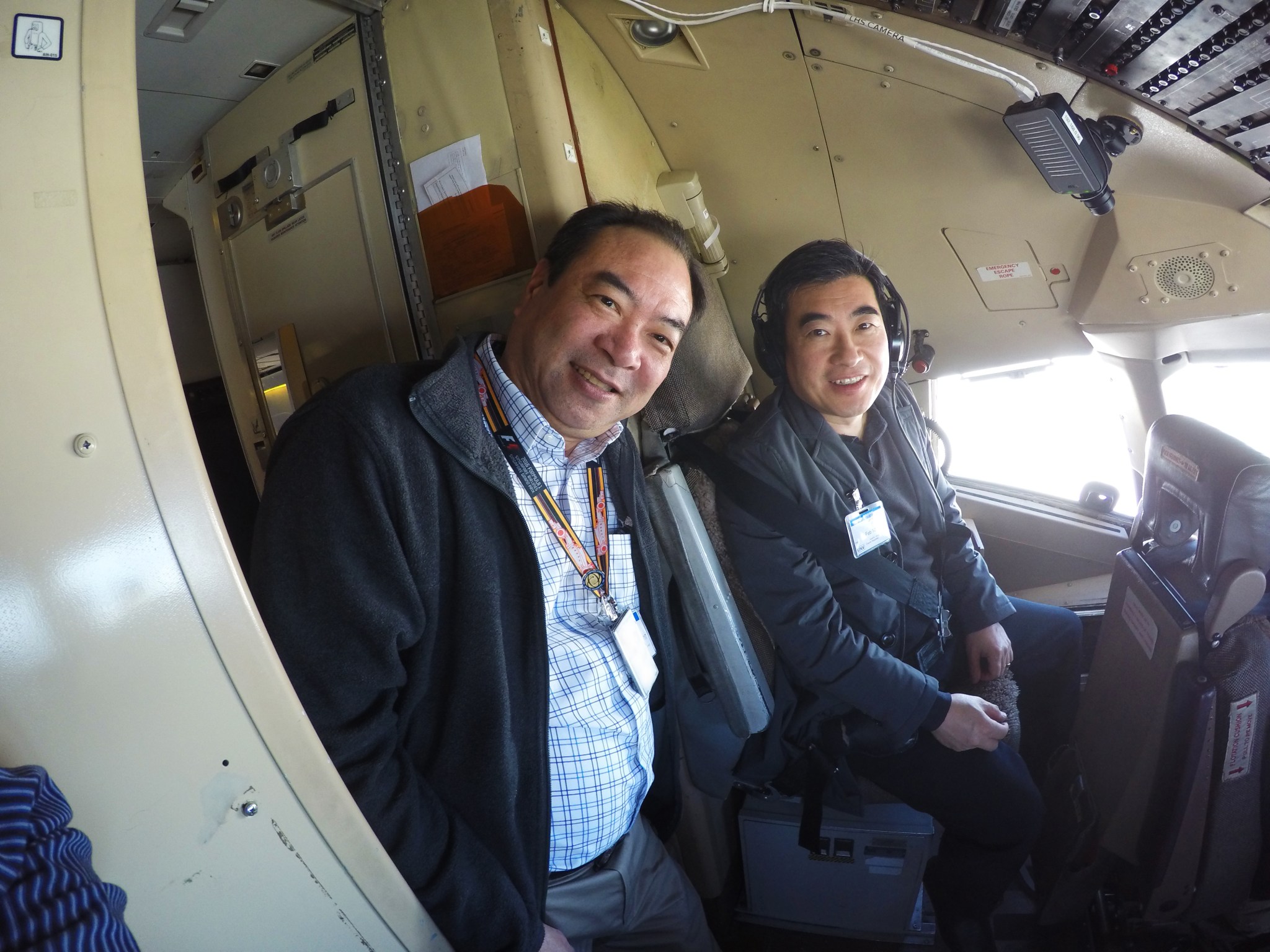 Dr. Shin and PM Quon on a recent test flight.