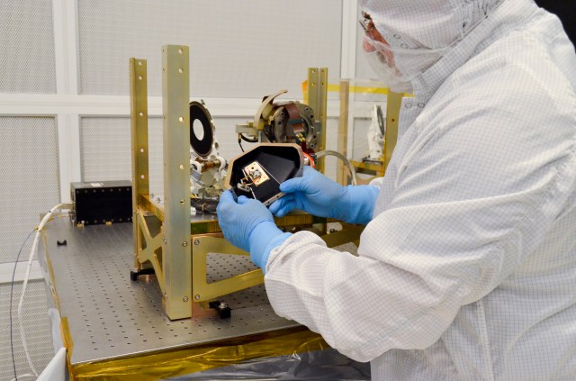engineers test LCRD optical module assemblies