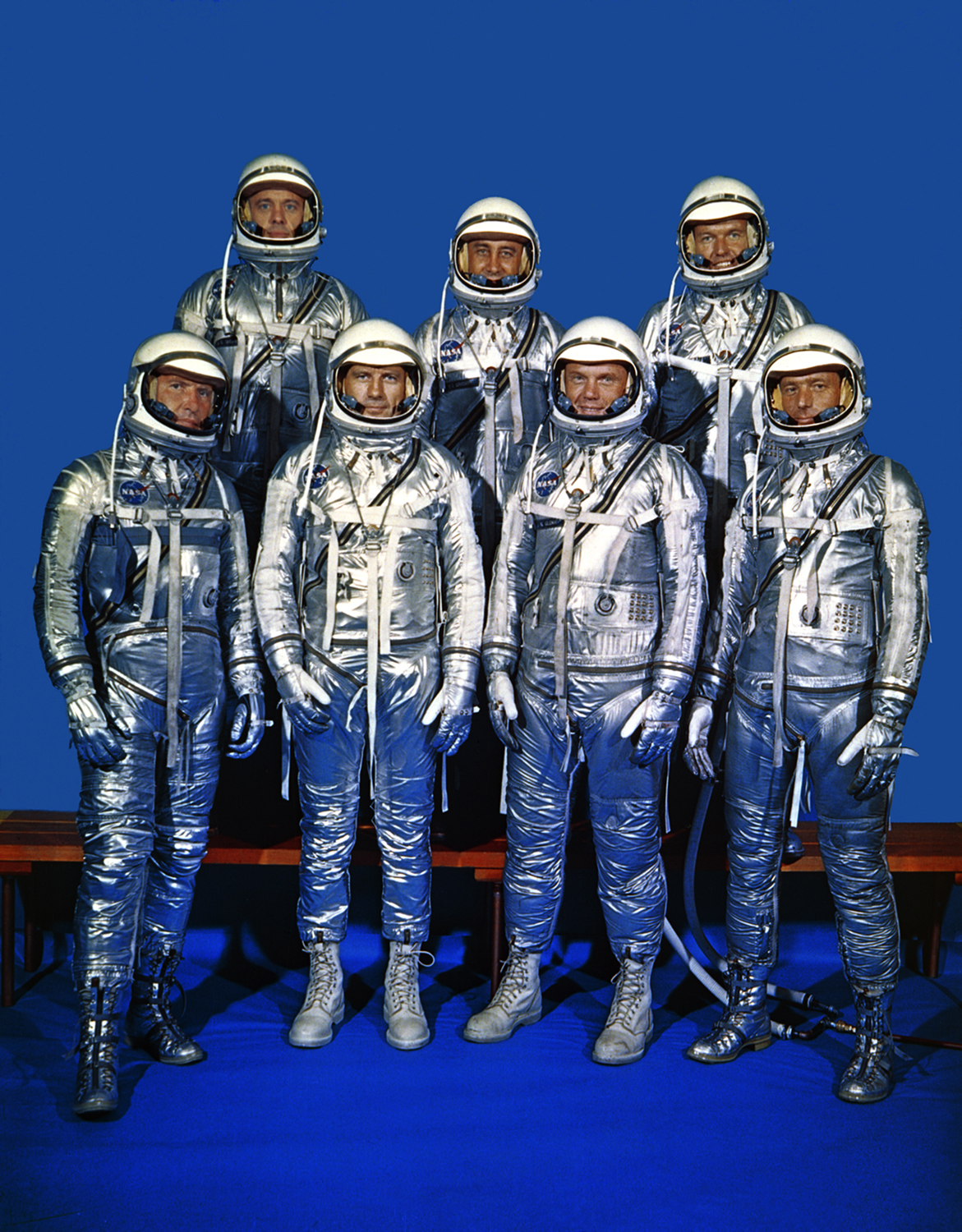 NASA's first astronaut class, the Mercury 7 - Schirra, Slayton, Glenn, Carpenter, Shepard, Grissom and Cooper