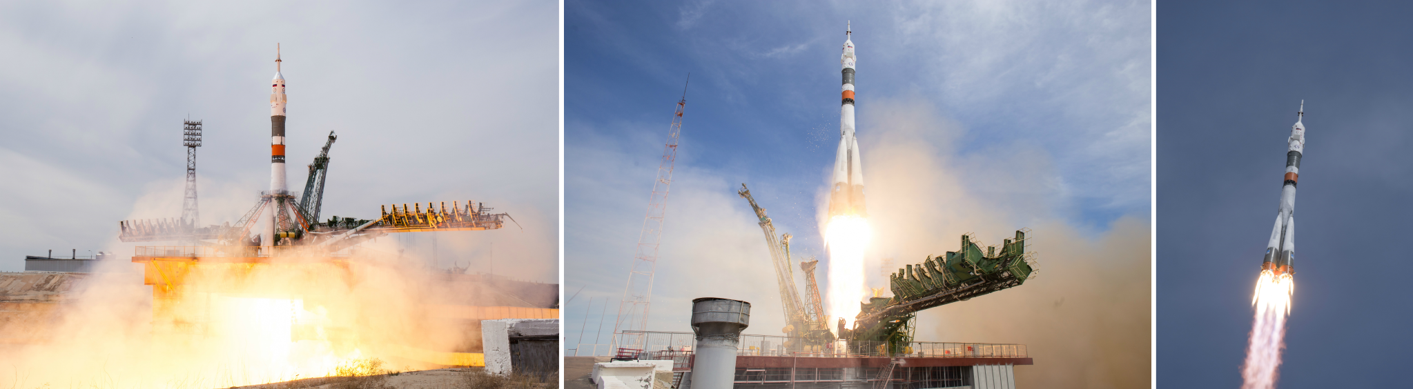 Soyuz MS-04 rocket launches from the Baikonur Cosmodrome in Kazakhstan April 20, 2017