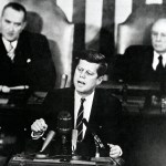 President John F. Kennedy speaks before a joint session of Congress, May 25, 1961.