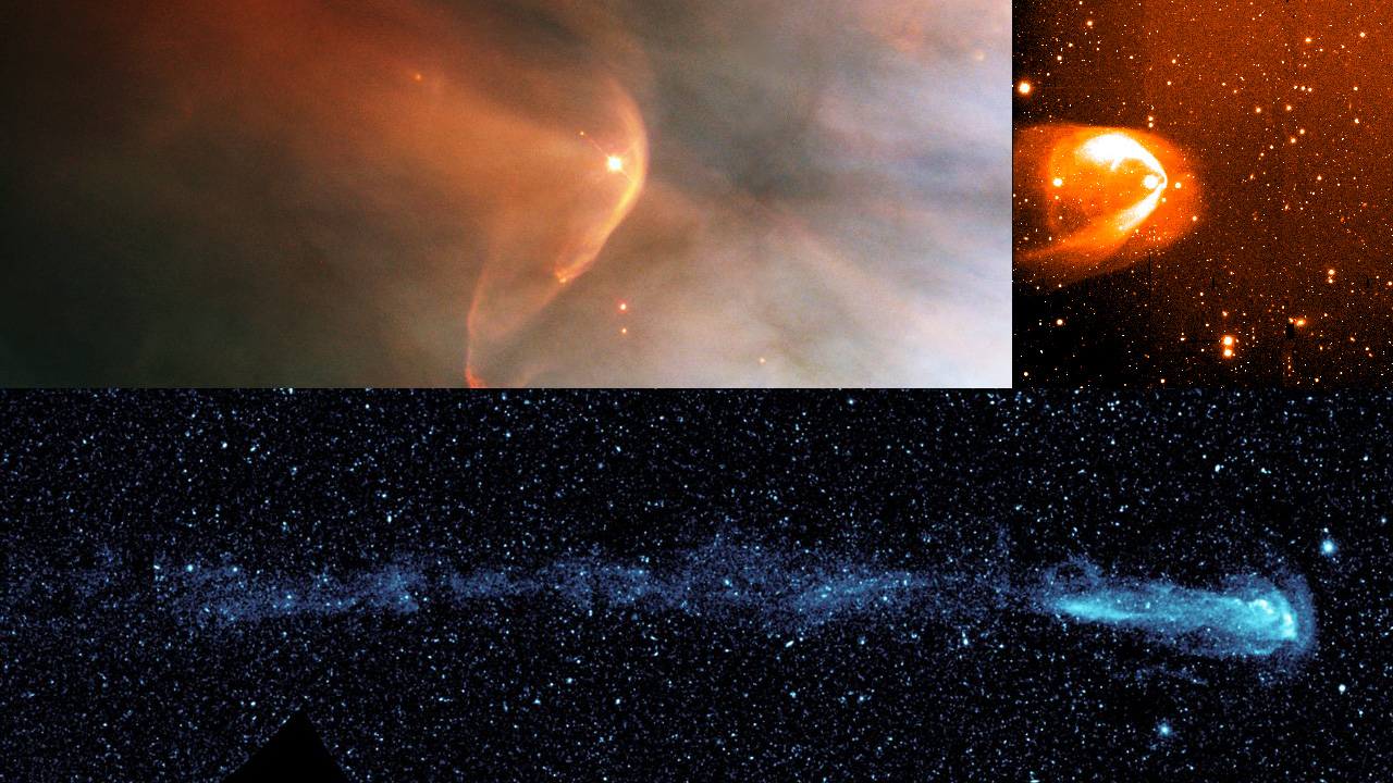 From top left and going counter clockwise, the stars shown are LLOrionis, BZ Cam and Mira.