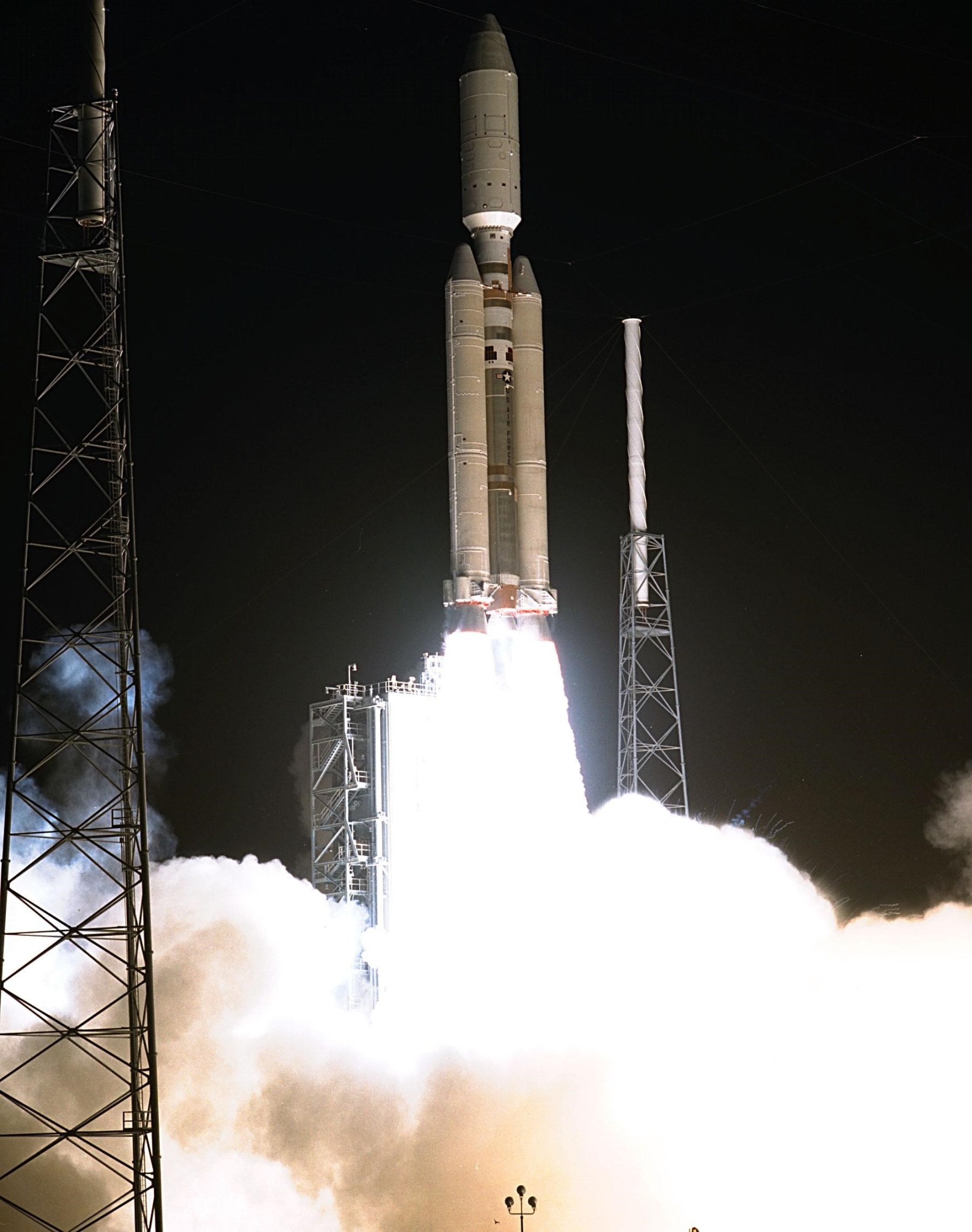 Cassini lifts off atop a Titan IVB rocket.