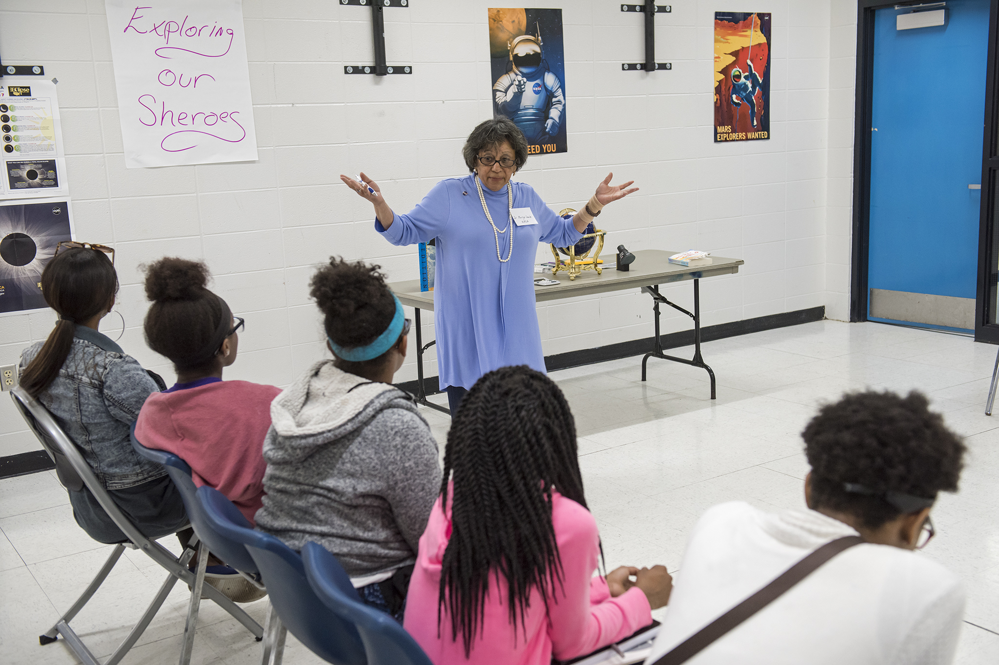 Marilyn Lewis, an education programs specialist with AETOS Systems in the Marshall Space Flight Center Office of Human Capital.