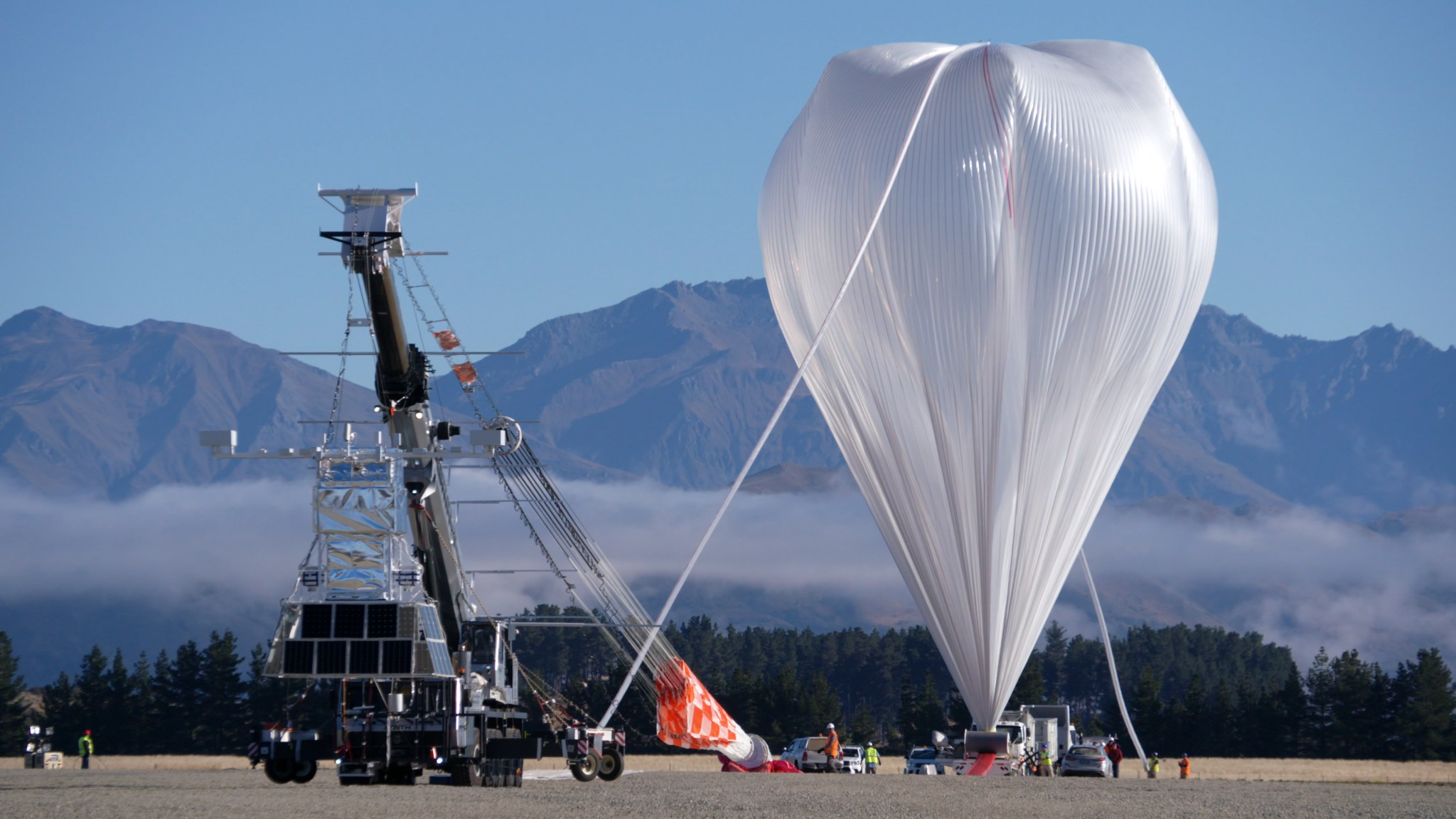 NASA's Super Pressure Balloon is fully inflated and ready for launch.