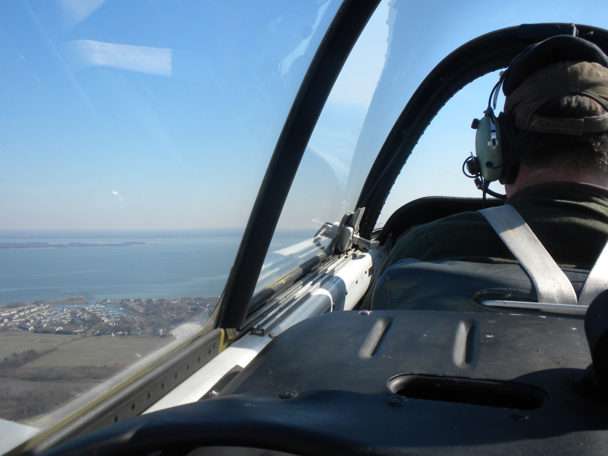 Enjoying a beautiful day of flying over the Chesapeake Bay and the Eastern Shore.