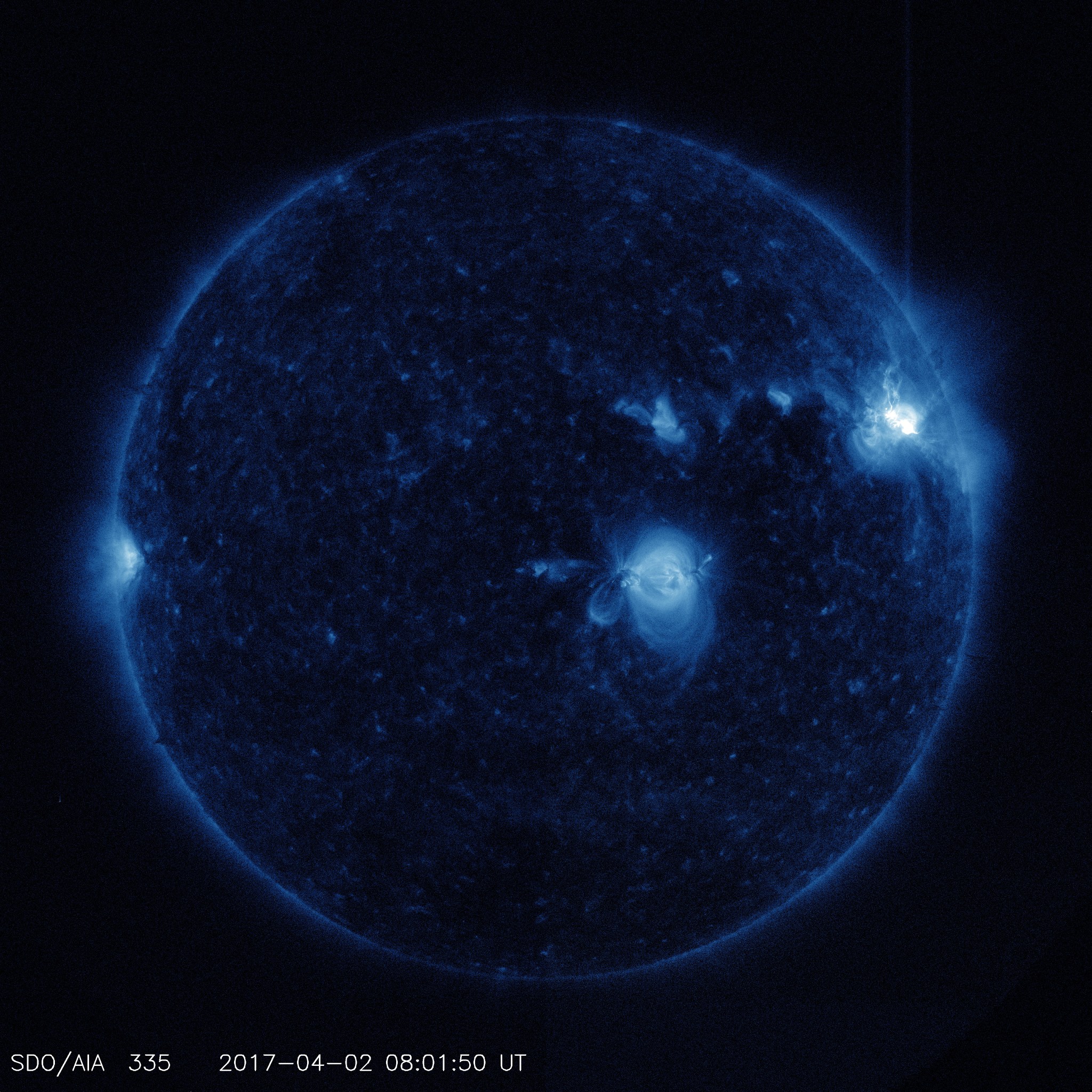 SDO solar flare image from April 2, 2017