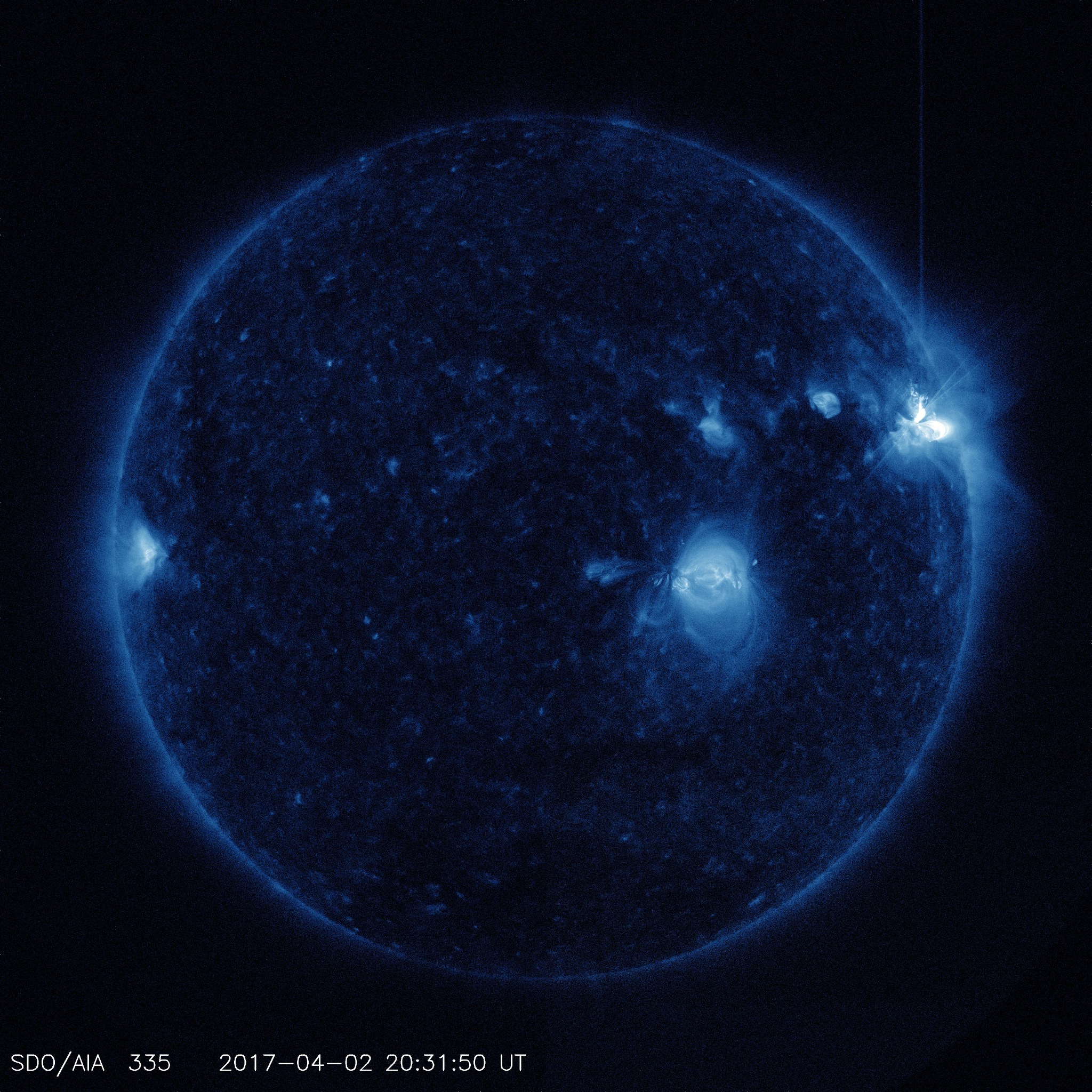 SDO solar flare image from April 2, 2017
