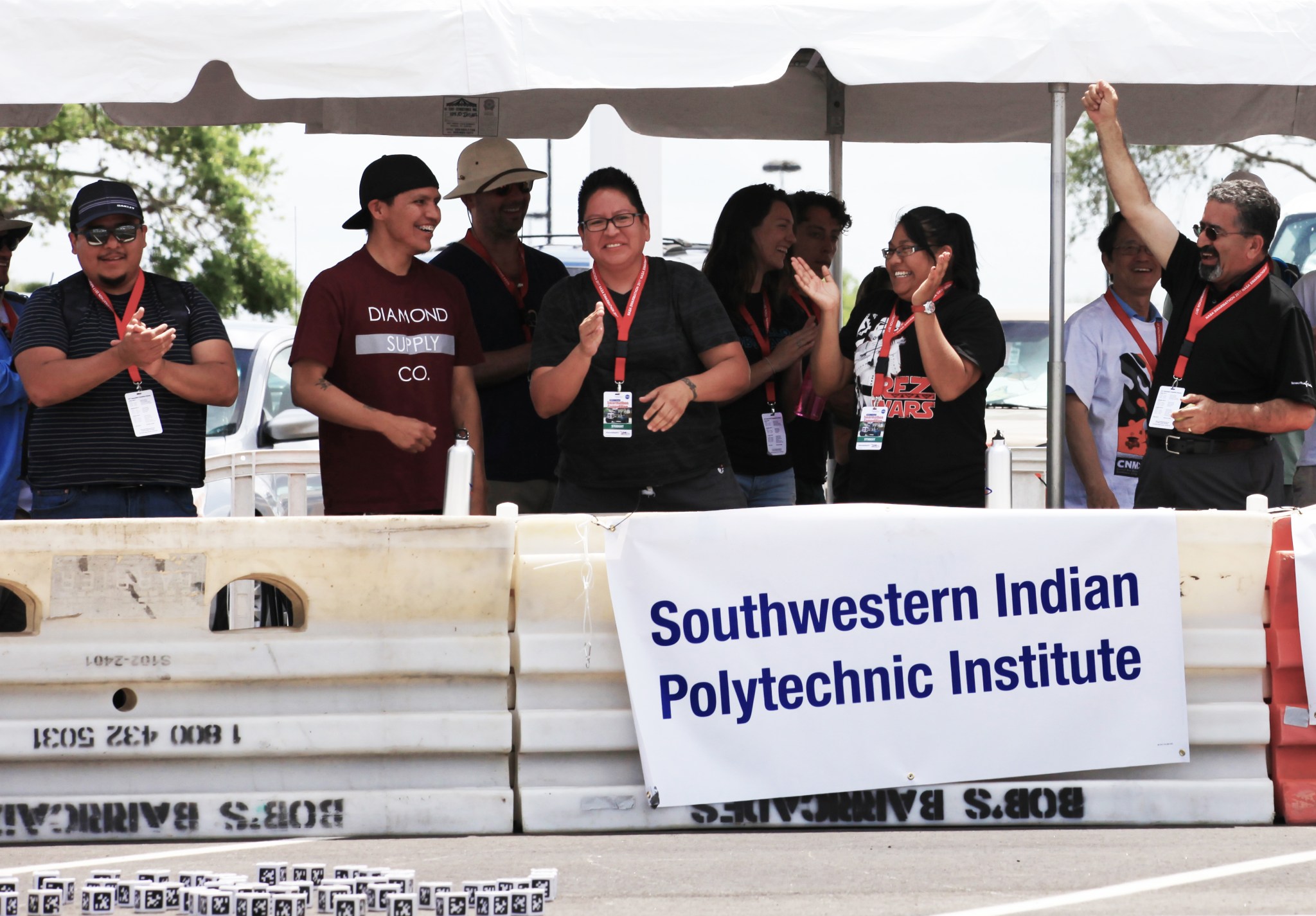 Students from Southwestern Indian Polytechnic Institute celebrate