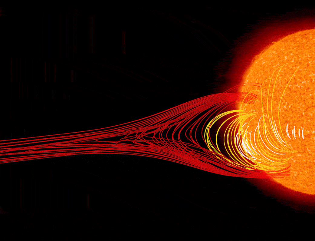 illustration of a model of a stealth CME