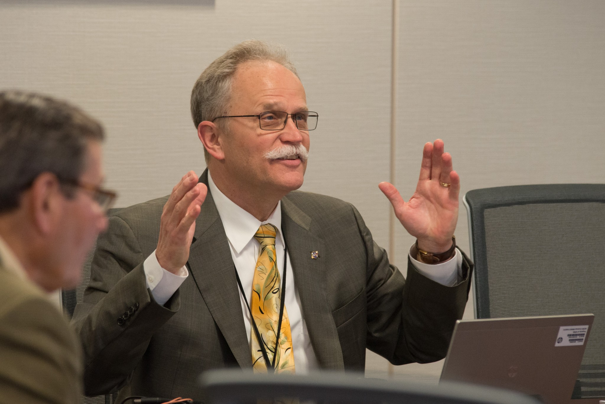 Doug Rohn leads a feedback session.