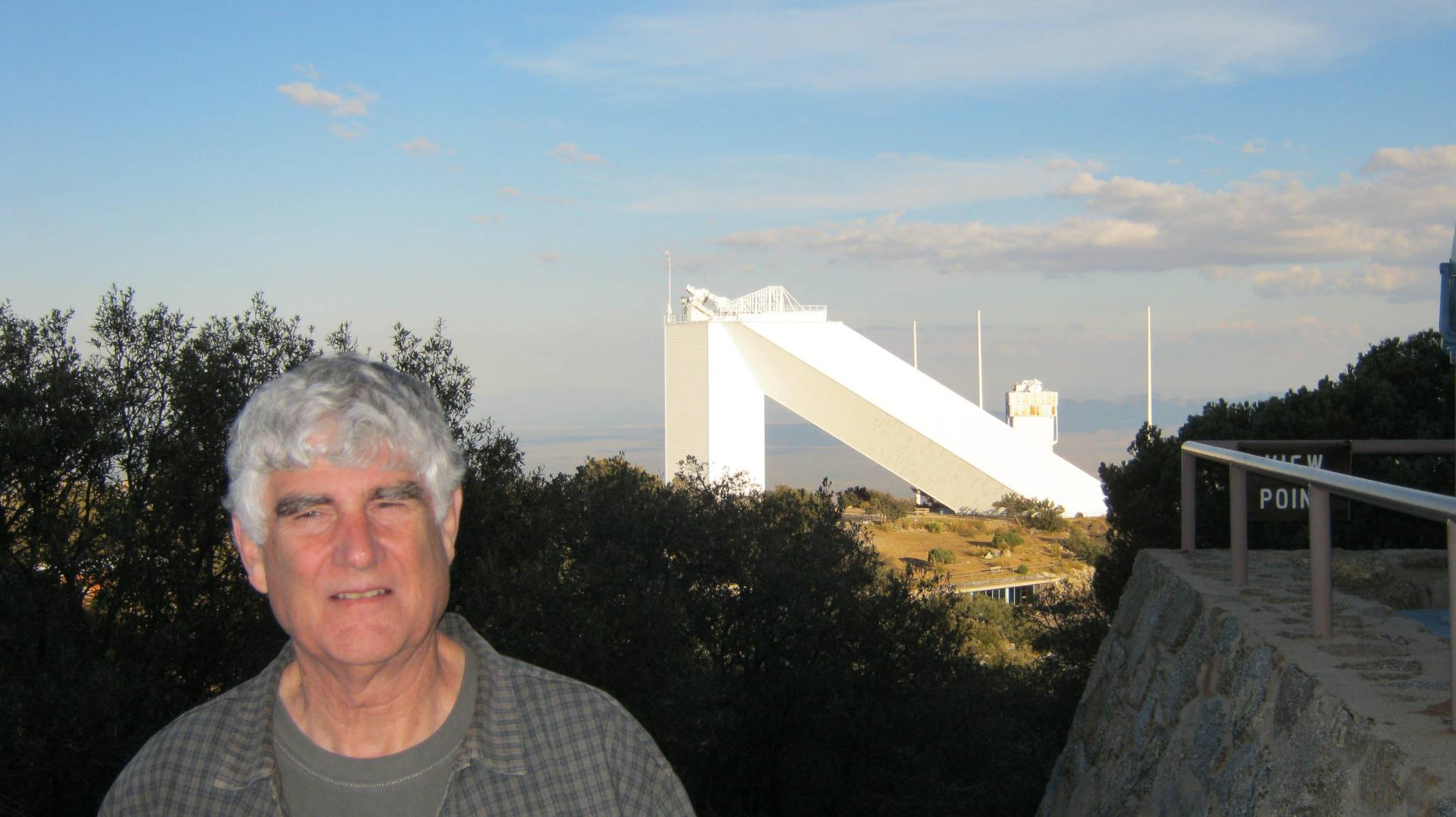 Jennings at the McMath-Pierce telescope at Kitt Peak, near Tucson Arizona.