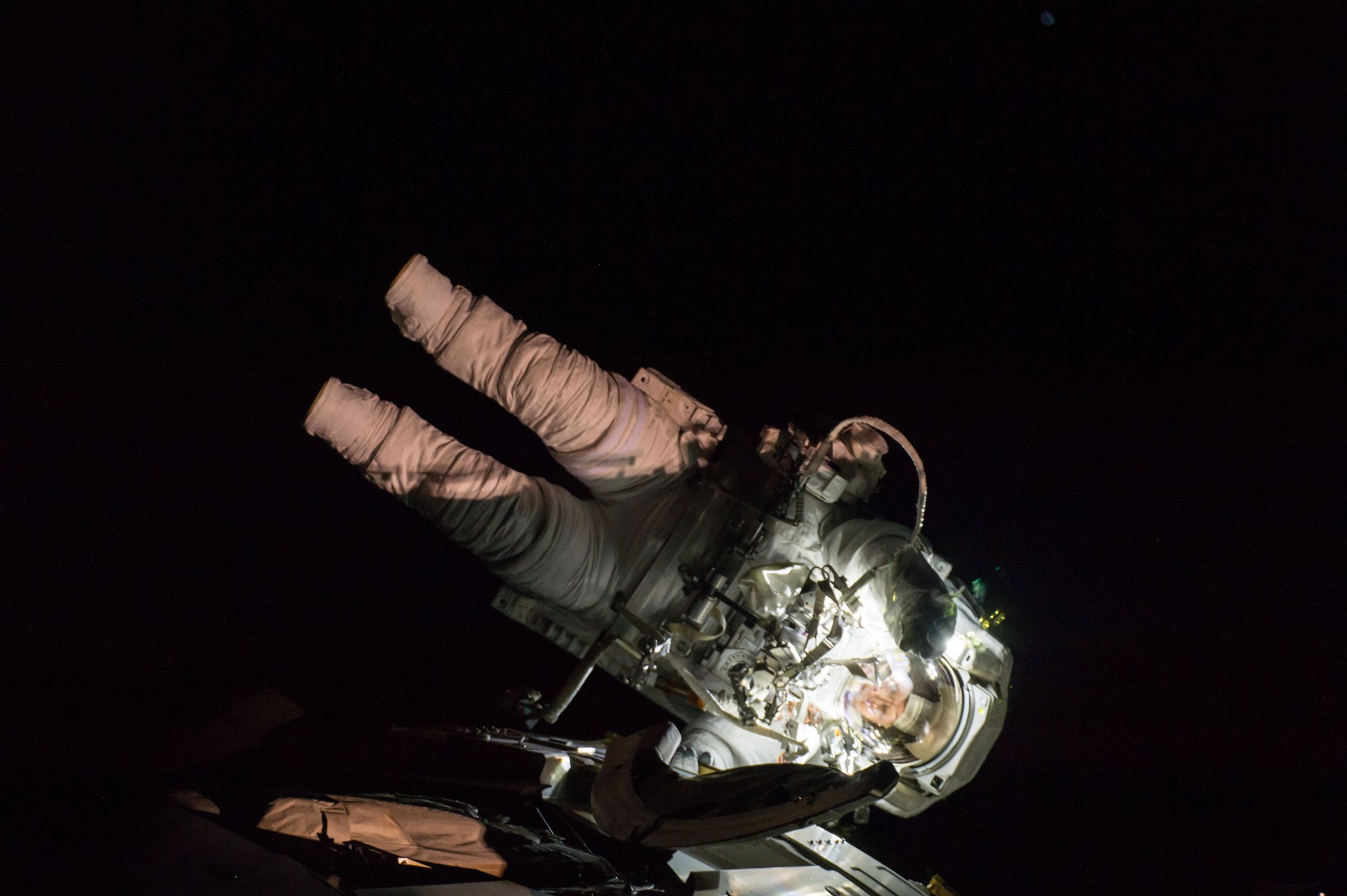 Peggy Whitson During her Eighth Spacewalk