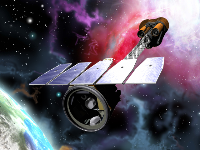 Artist’s concept of the Imaging X-ray Polarimetry Explorer spacecraft.