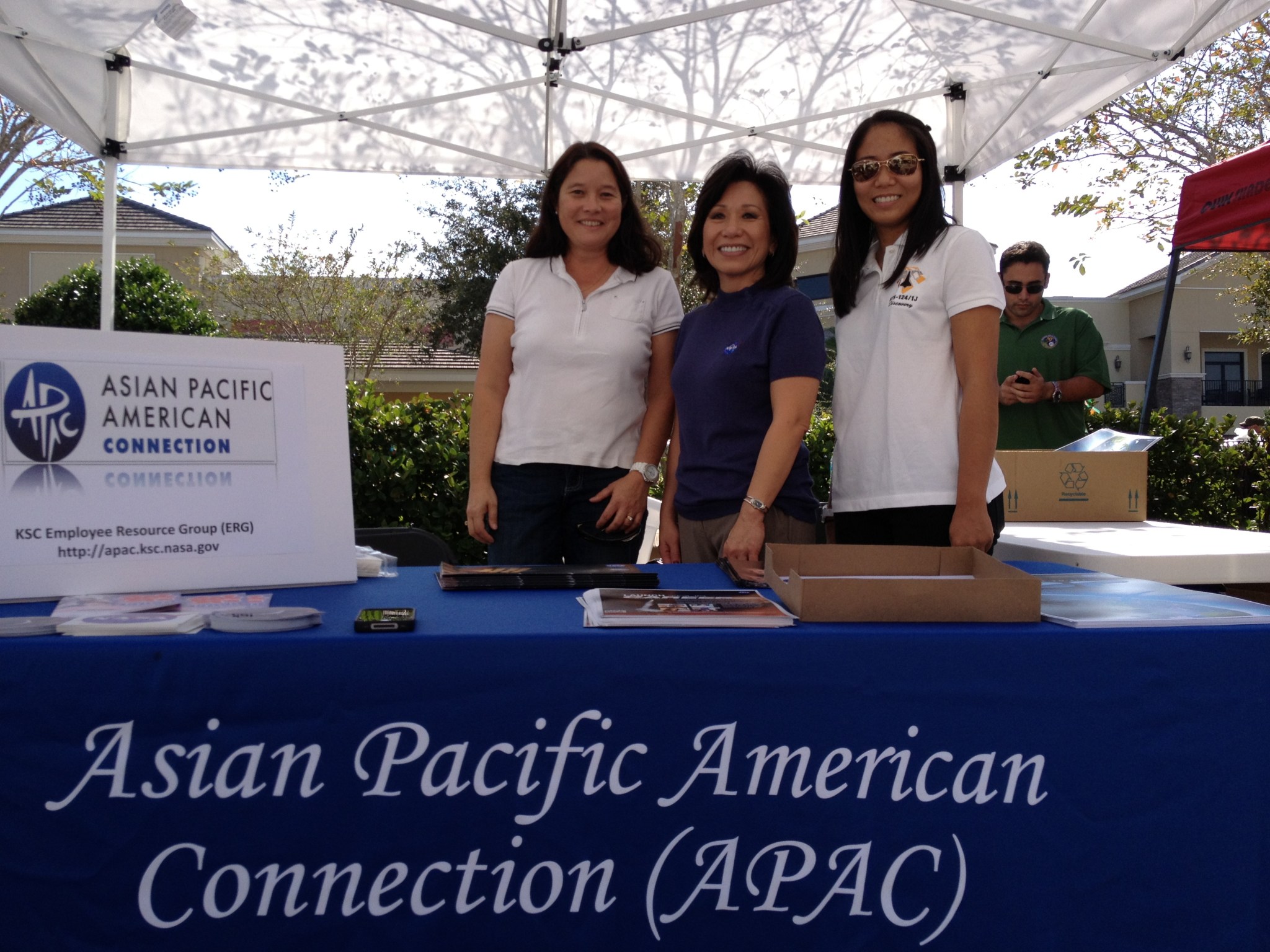NASA team members Moore, center, Josephine Burnett, left, and Josephine Santiago-Bond in 2012.