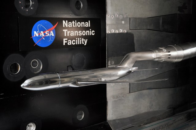 NASA’s award-winning Common Research Model about to be put to the test in a NASA wind tunnel.