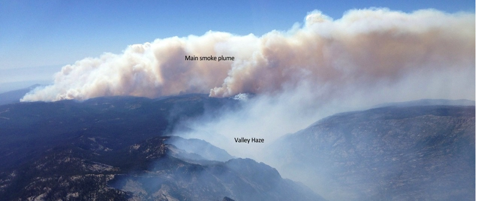 Photograph from the Alpha Jet during AJAX flight sampling emissions from the Yosemite Rim fire on 29 August 2013.