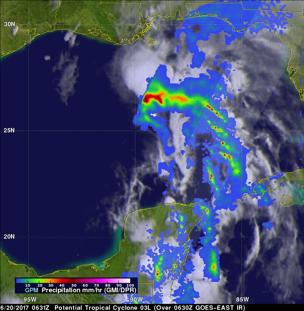 GPM image of Potential Cyclone 3