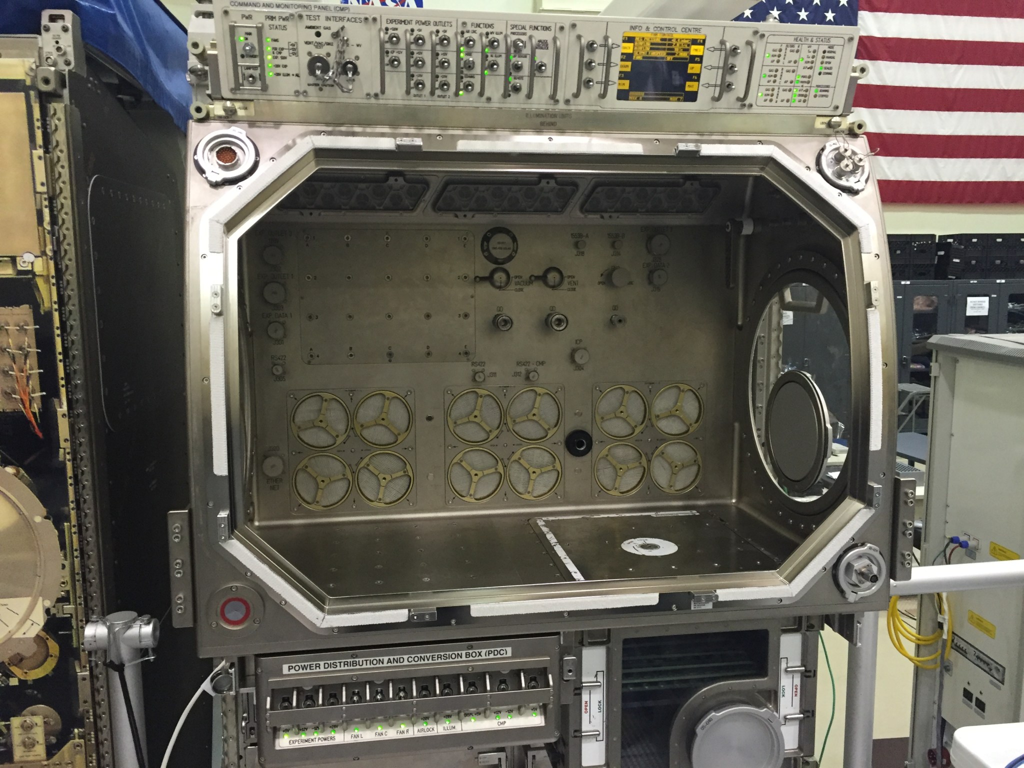 The engineering model of the Microgravity Science Glovebox at NASA's Marshall Space Flight Center