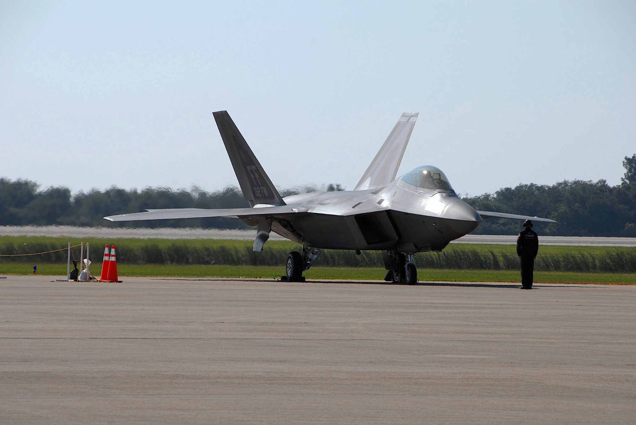 F-22 on runway