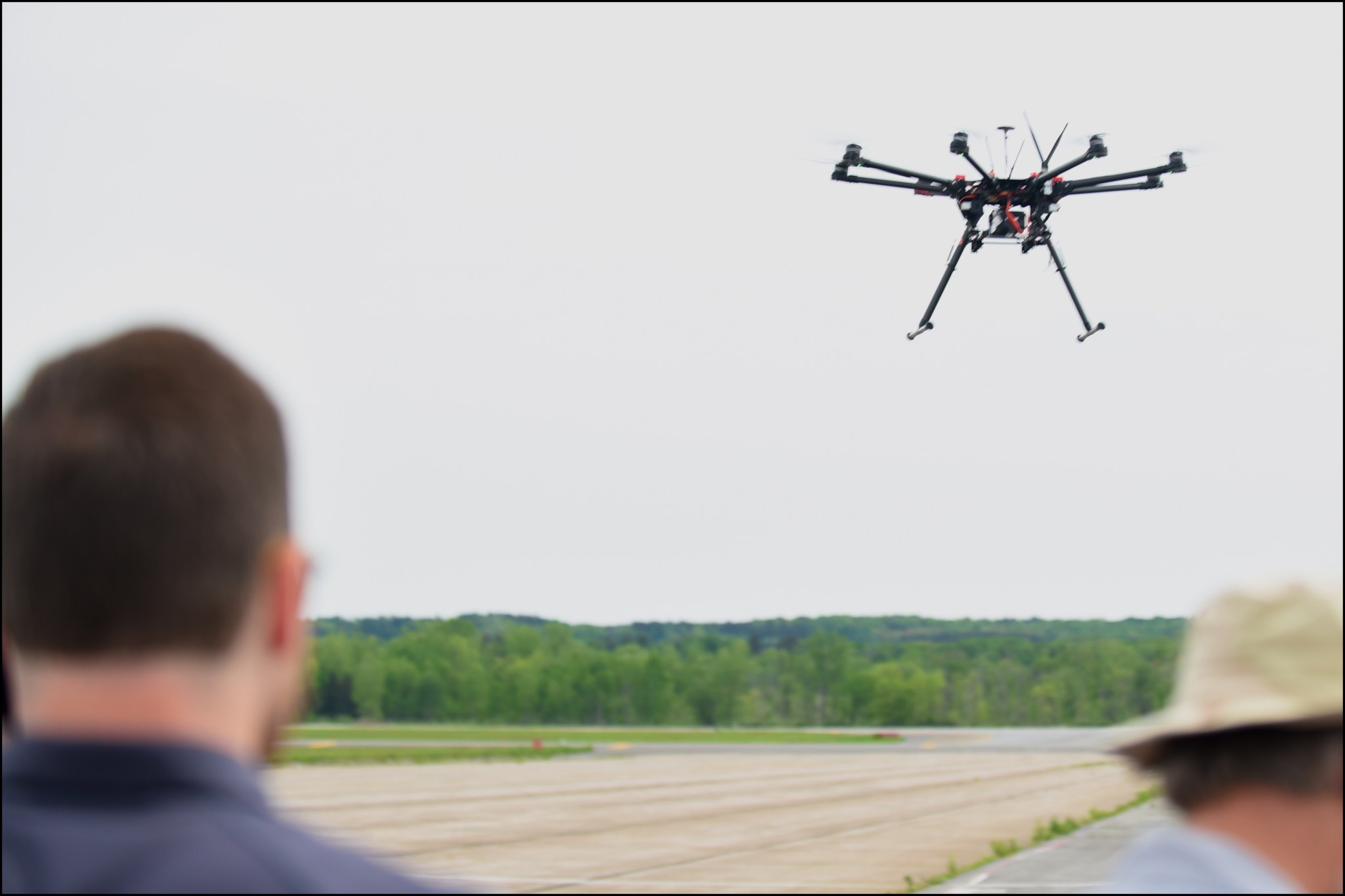 Pictured is one of the drones being tested at the FAA UAS Test Site in New York during NASA’s three-week UTM flight campaign. 
