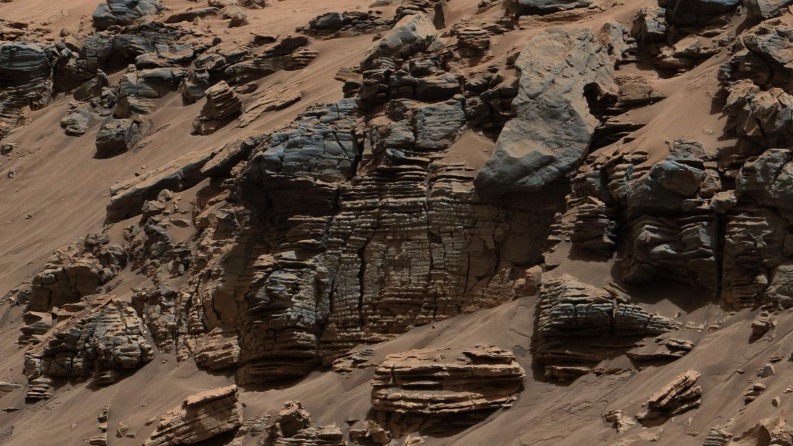 Sedimentary Signs of a Martian Lakebed (Shallow Part)