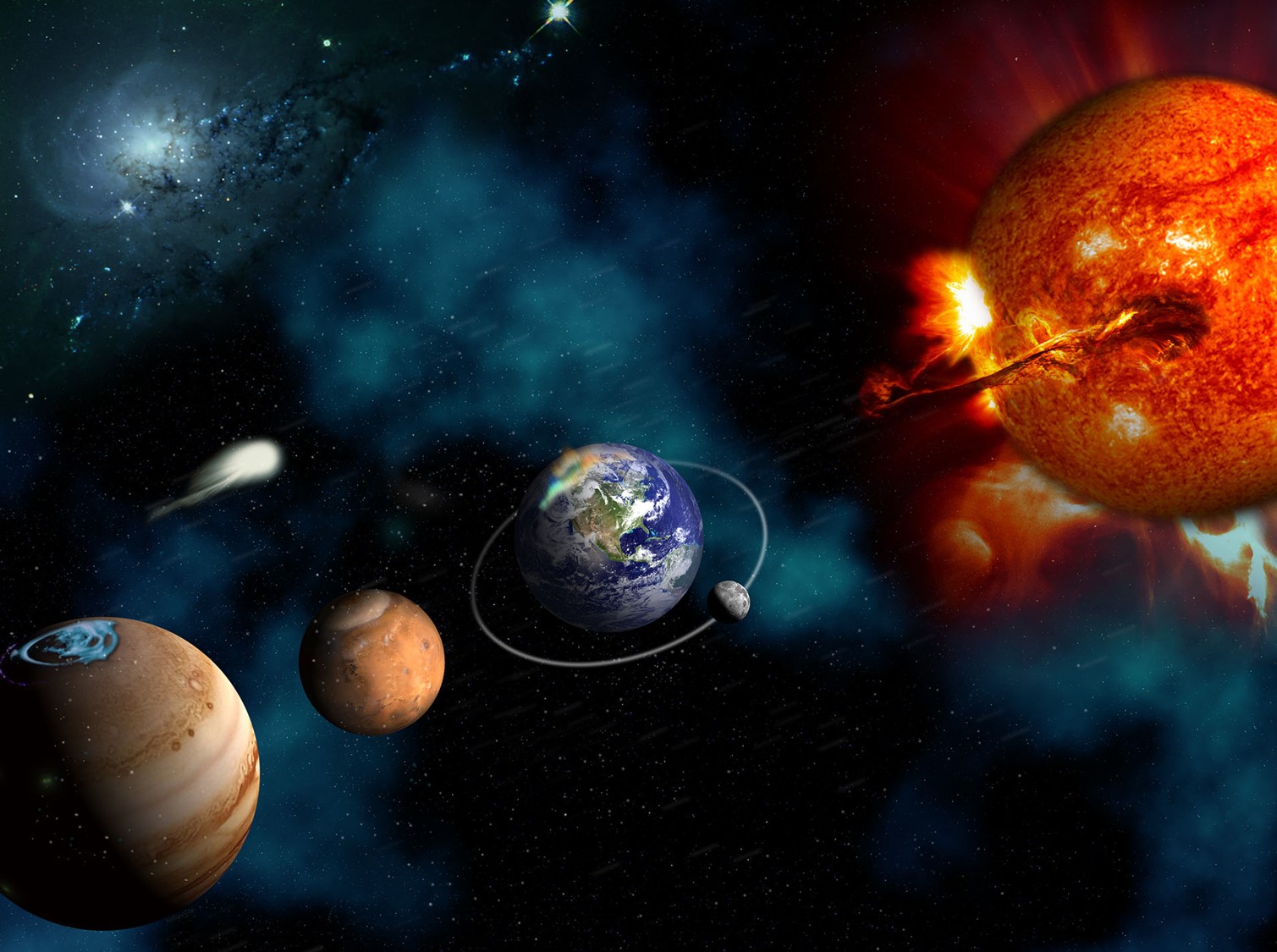 Illustration of the heliophysics system 