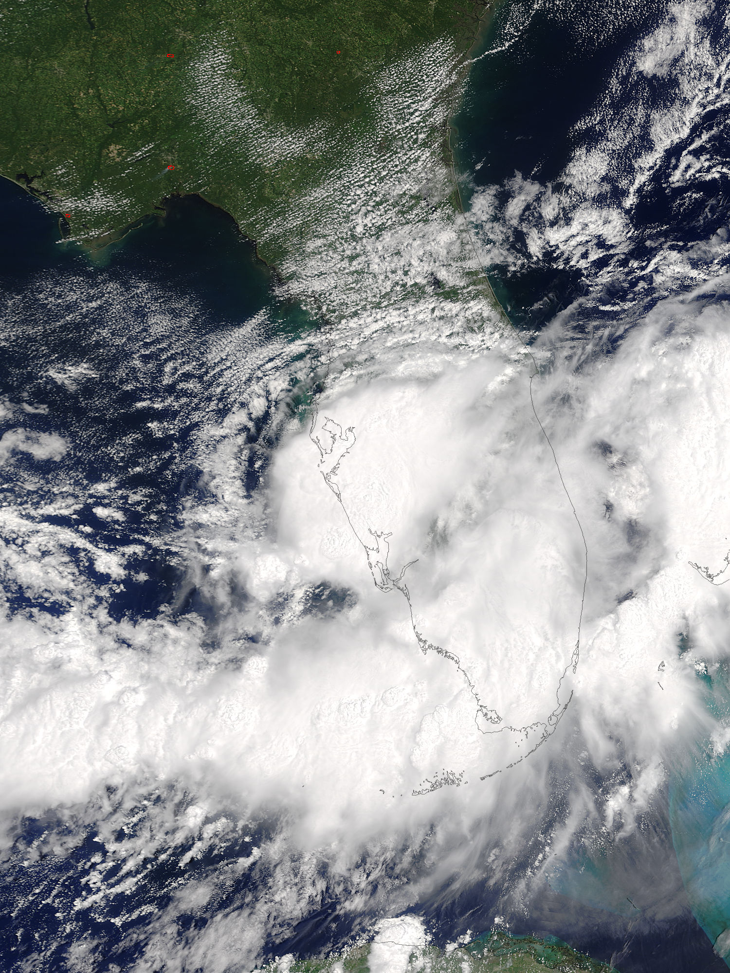 Terra image of Emily over Florida