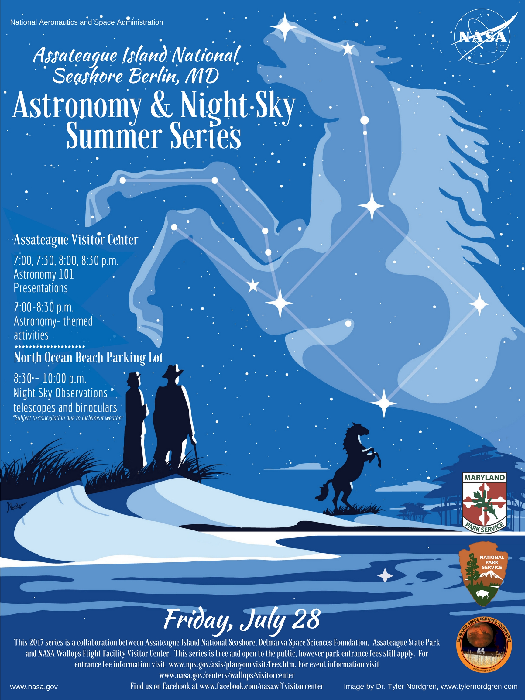 NASA Visitor Center Summer Astronomy Series at Assateague Island National Seashore July 28