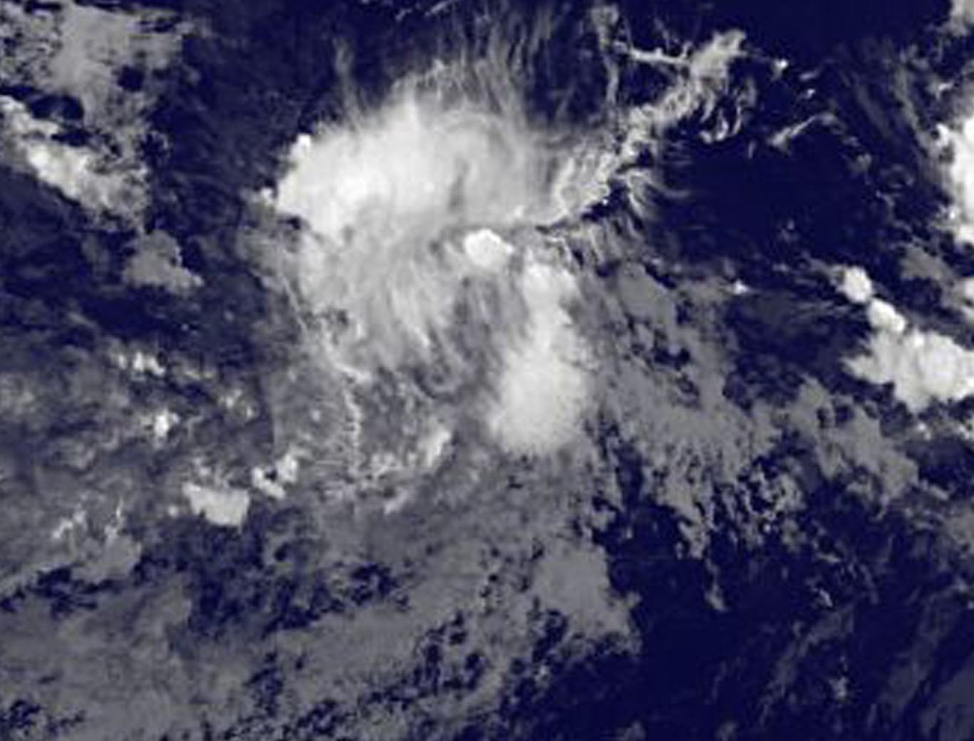 satellite view of hurricane over ocean