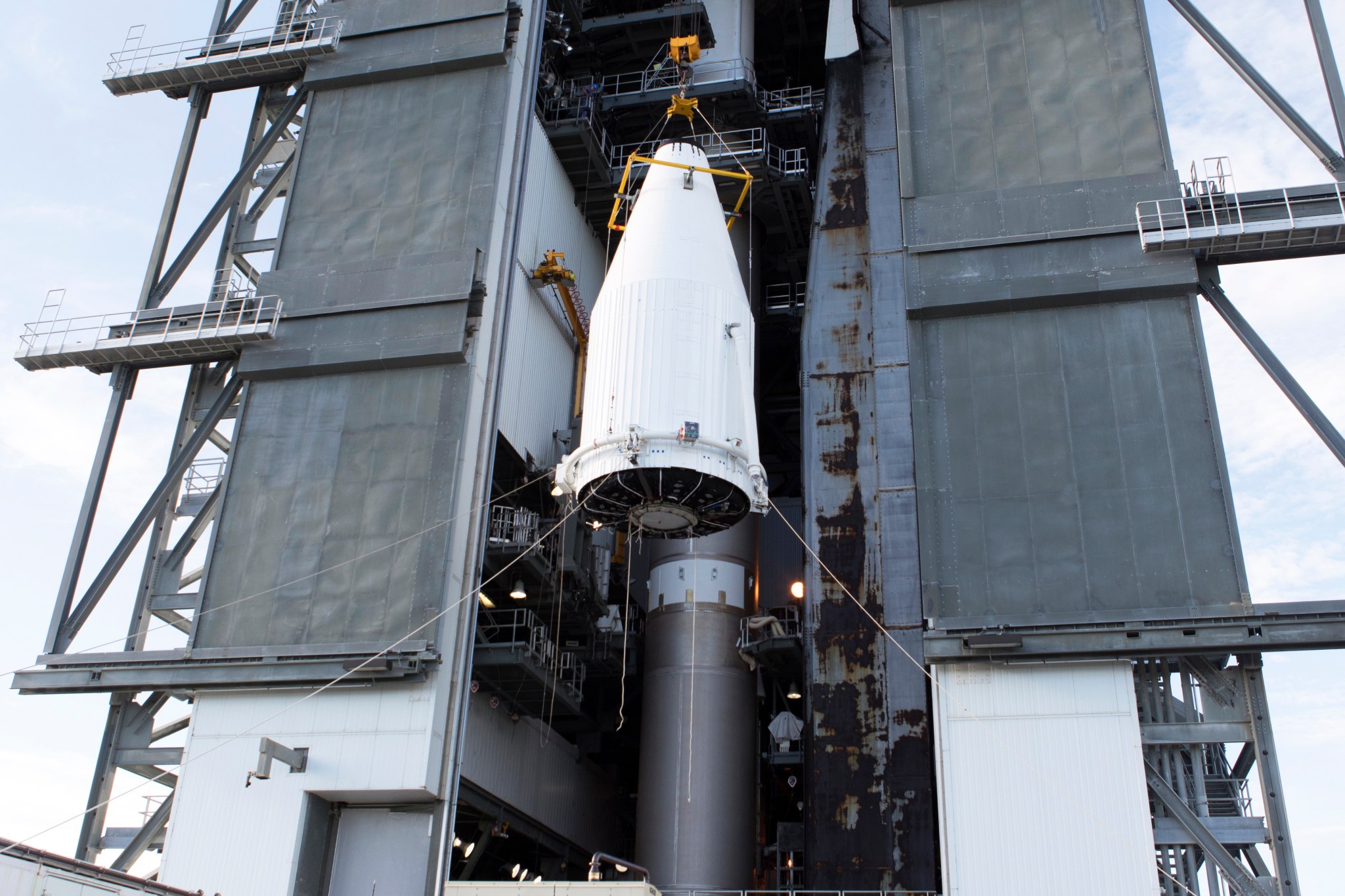 TDRS-M Lifted at Pad