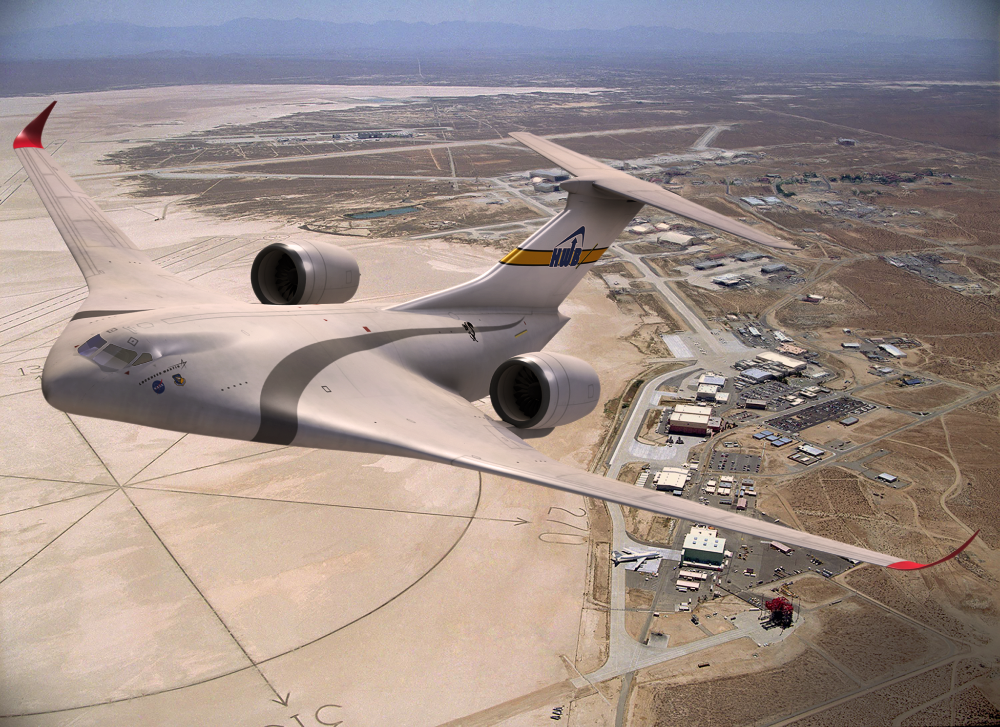 Artist illustration of Lockheed Martin's HWB in flight.