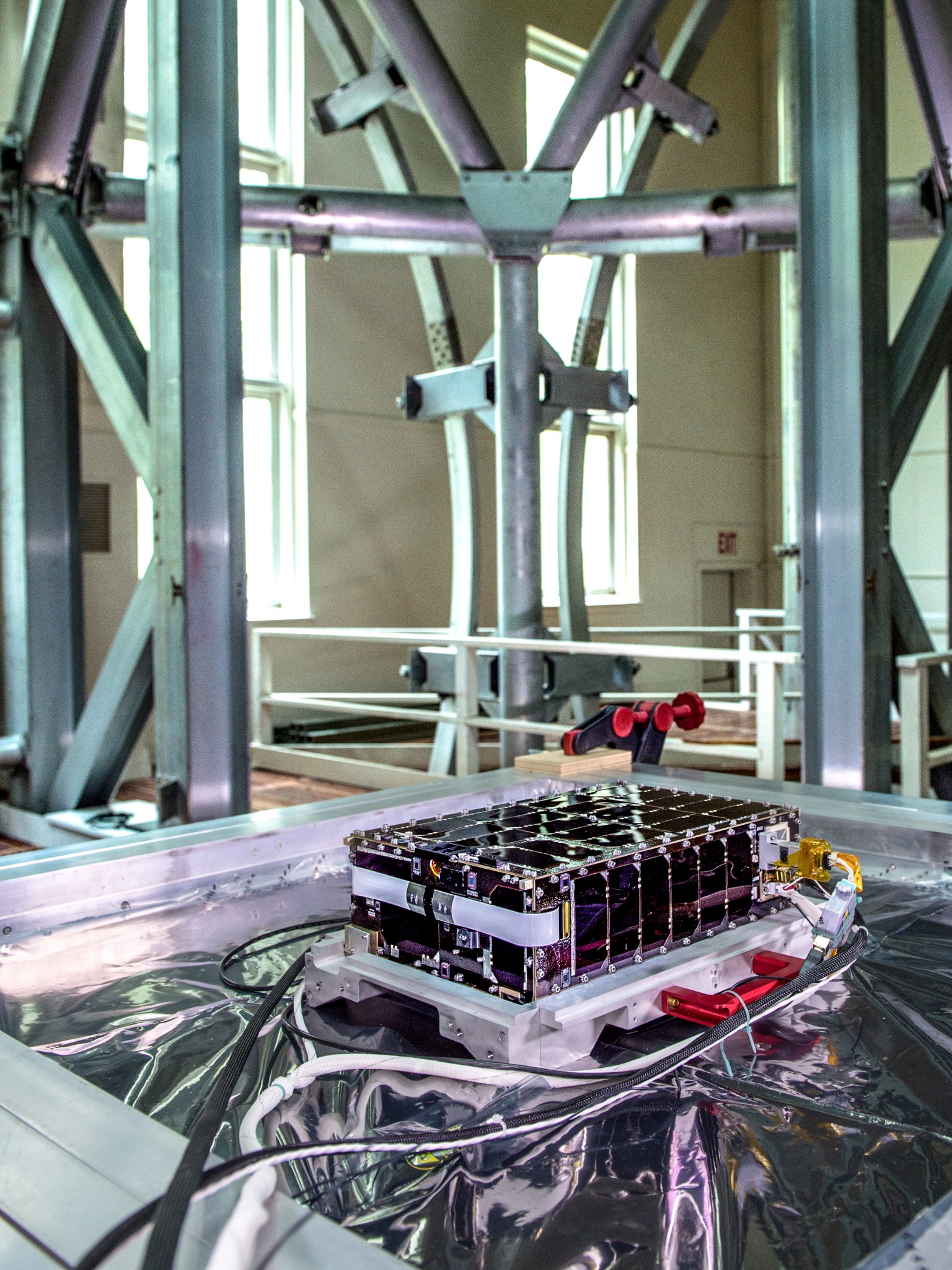 Dellingr spacecraft cubesat in Goddard's magnetic calibration facility
