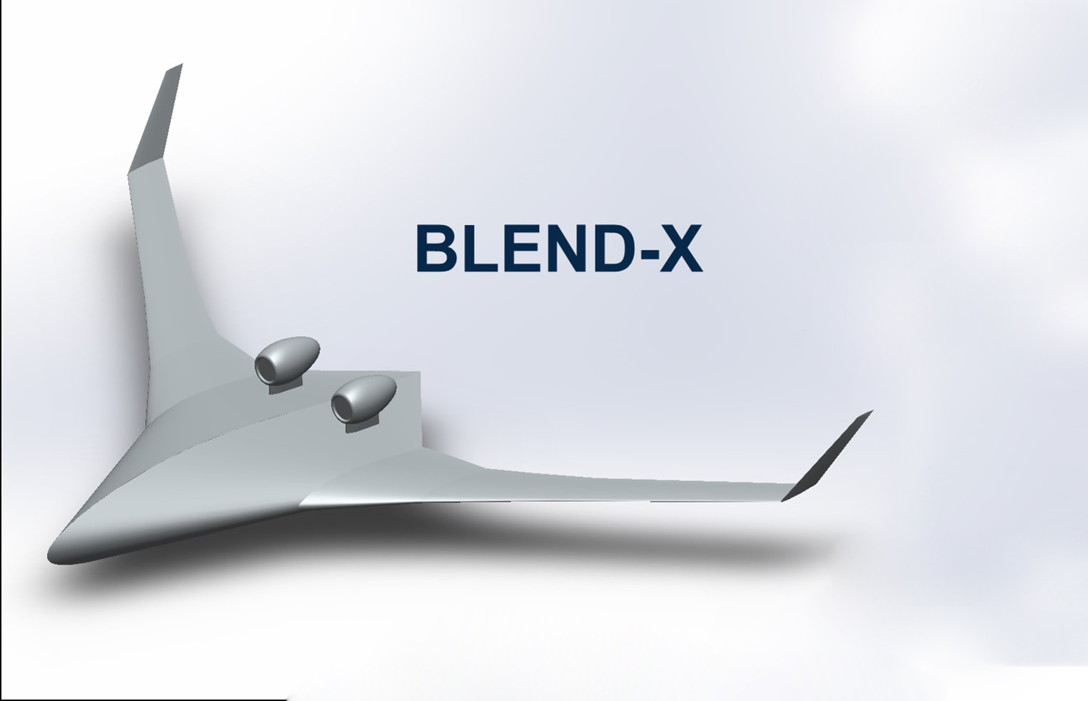Artist illustration of the Blend-X aircraft.
