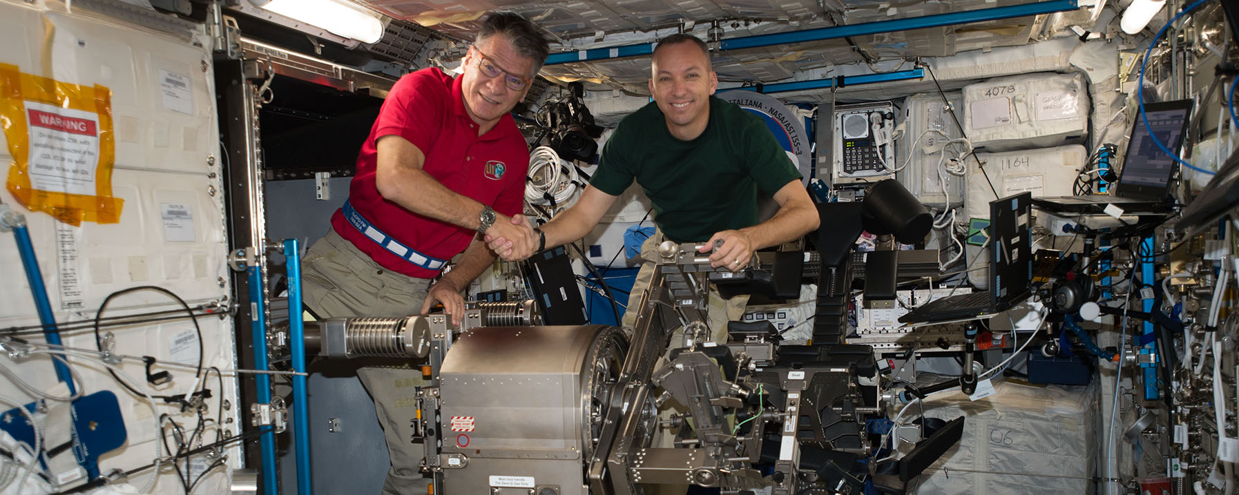 Two Crew Members Aboard the International Space Station